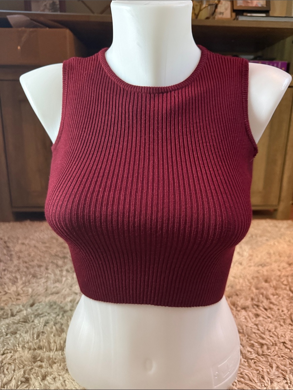 3 For $25 Seamless Style Rib-Knit High Neck Cropped Tank